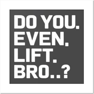 Do You Even Lift Bro.? Posters and Art